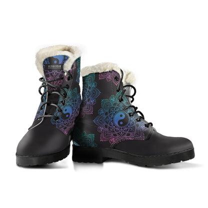 YIN YANG FAUX FUR BOOTS
