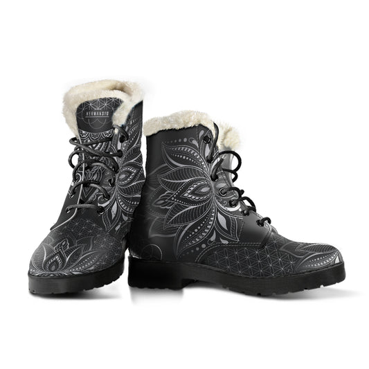 BW FAUX FUR LOTUS BOOTS
