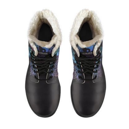 YIN YANG FAUX FUR BOOTS