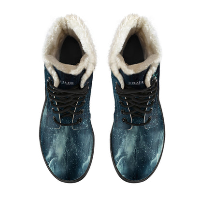 PEACE FAUX FUR BOOTS