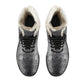 GREY MANDALA FAUX FUR BOOTS