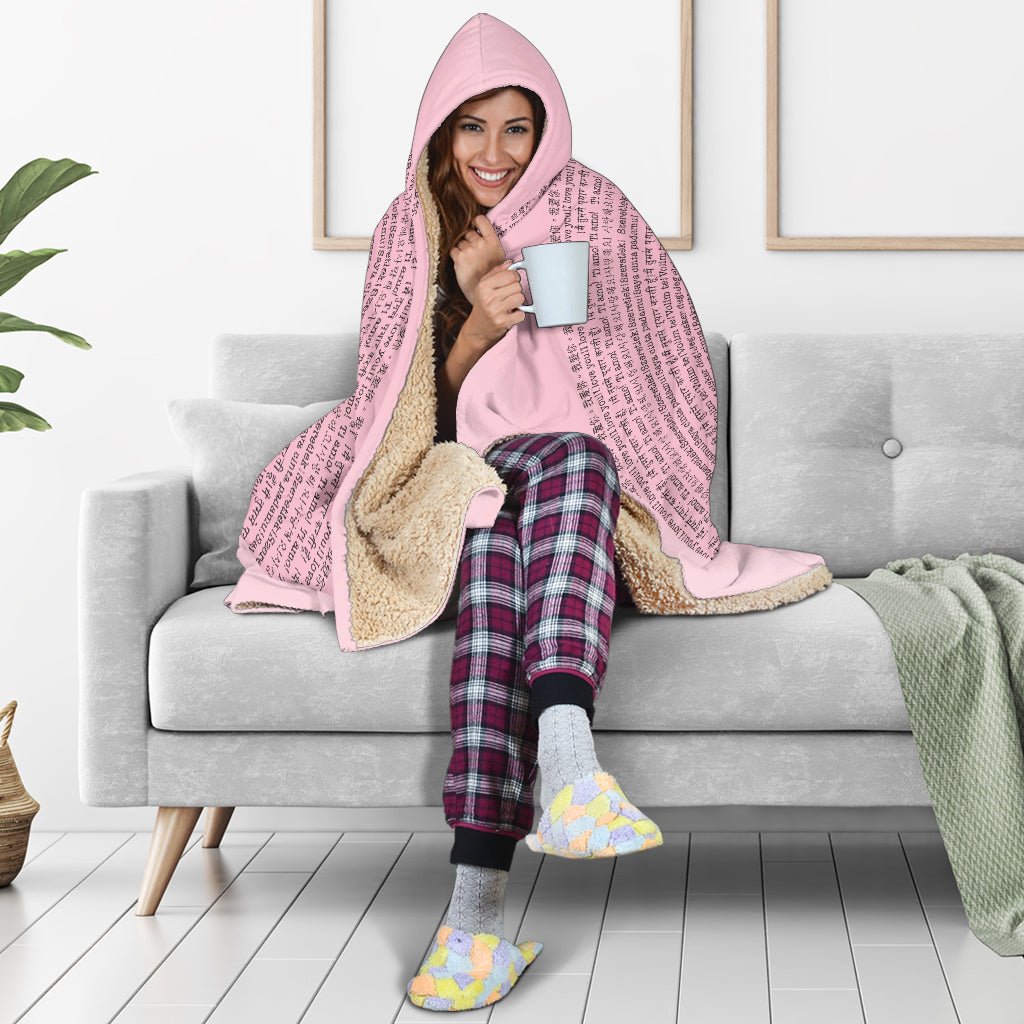 I LOVE YOU HOODED BLANKET