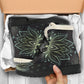 JADE GREEN FAUX FUR LOTUS BOOTS