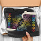 CHAKRA FAUX FUR BLACK TOE MANDALA BOOTS