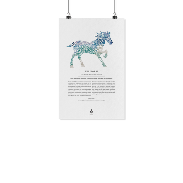 Horse Zodiac Poster 11" x17"