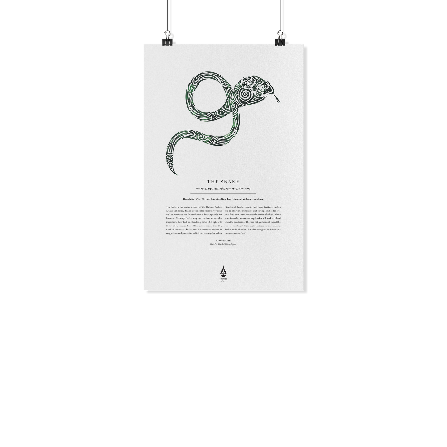 Snake Zodiac Poster 11" x17"