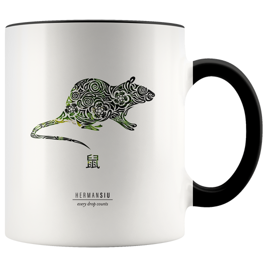 Rat Zodiac Accent Mug