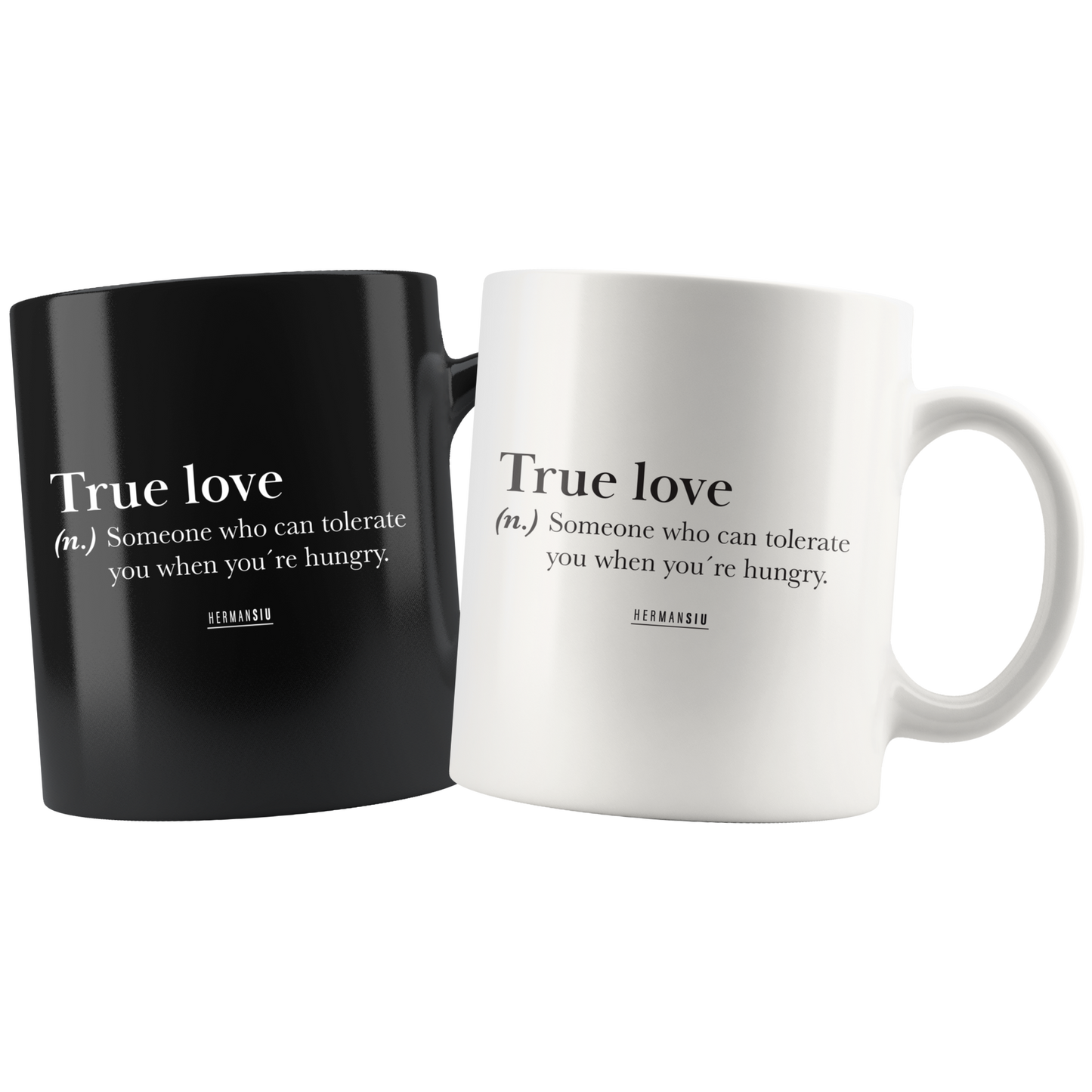 TRUE LOVE MUGS BLACK & WHITE