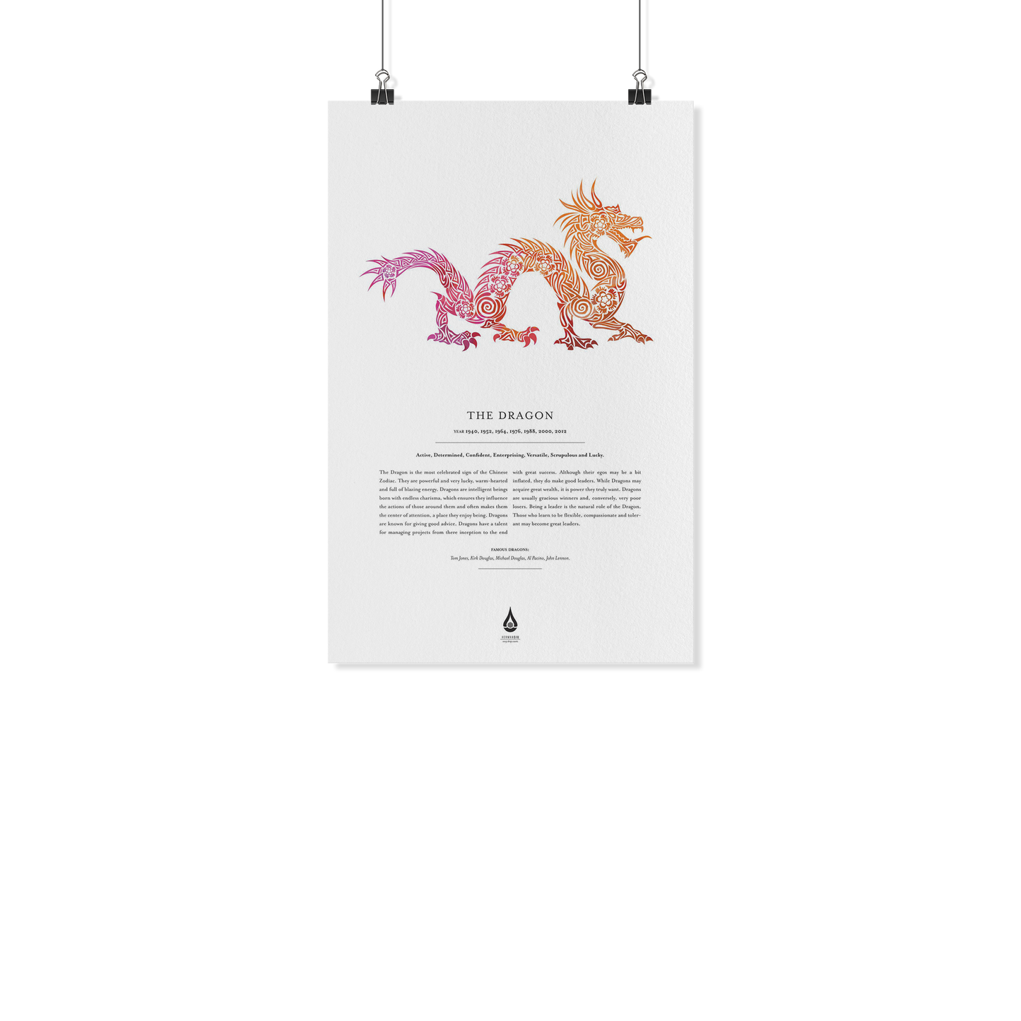 Dragon Zodiac Poster 11" x17"