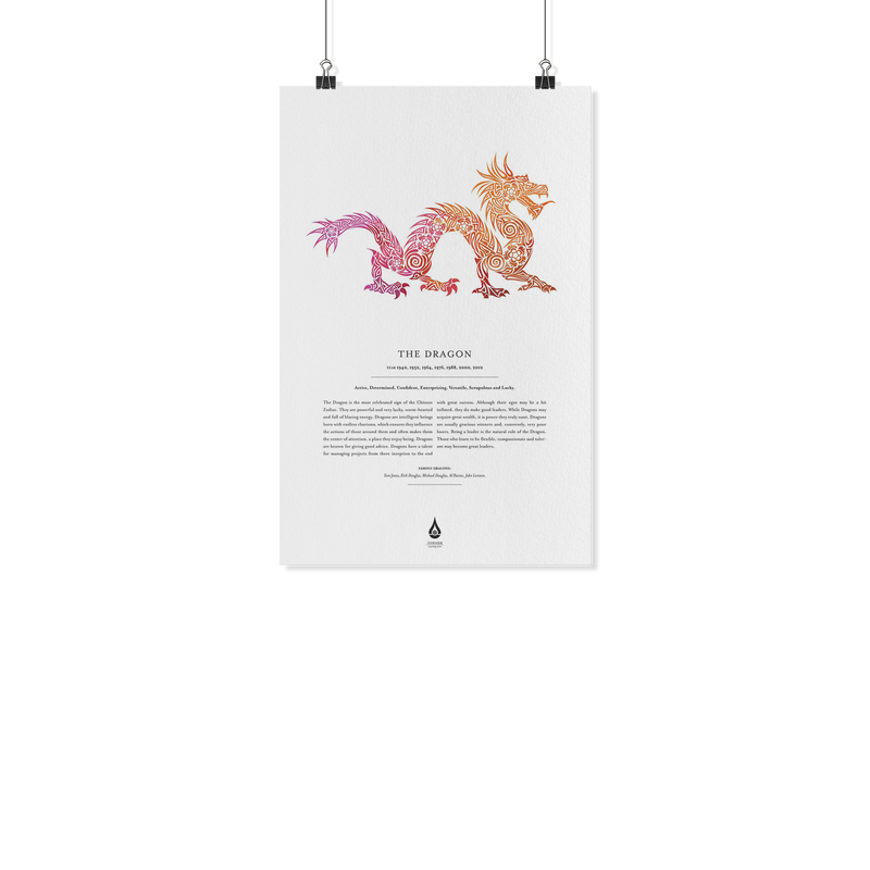 Dragon Zodiac Poster 11" x17"