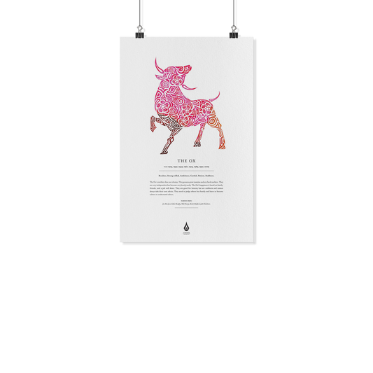 Ox Zodiac Poster 11" x17"